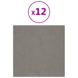 Paneles de pared Vidaxl 12 ST 1.08 m² 30x30 cm Velvet gris claro