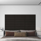 Panneaux muraux vidaxl 12 st 1,08 m² 60x15 cm tissu noir