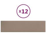 Panneaux muraux vidaxl 12 st 1,08 m² 60x15 cm art en cuir cappuccinocolide