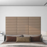 Panneaux muraux vidaxl 12 st 1,08 m² 60x15 cm art en cuir cappuccinocolide