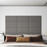 Vidaxl Wall panels 12 st 2.16 m² 60x30 cm Fabric light gray