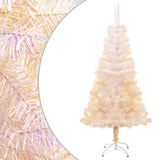 Vidaxl kunstkerstboom avec des extrémités irisées 150 cm PVC blanc