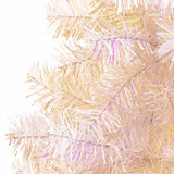 Vidaxl kunstkerstboom avec des extrémités irisées 150 cm PVC blanc