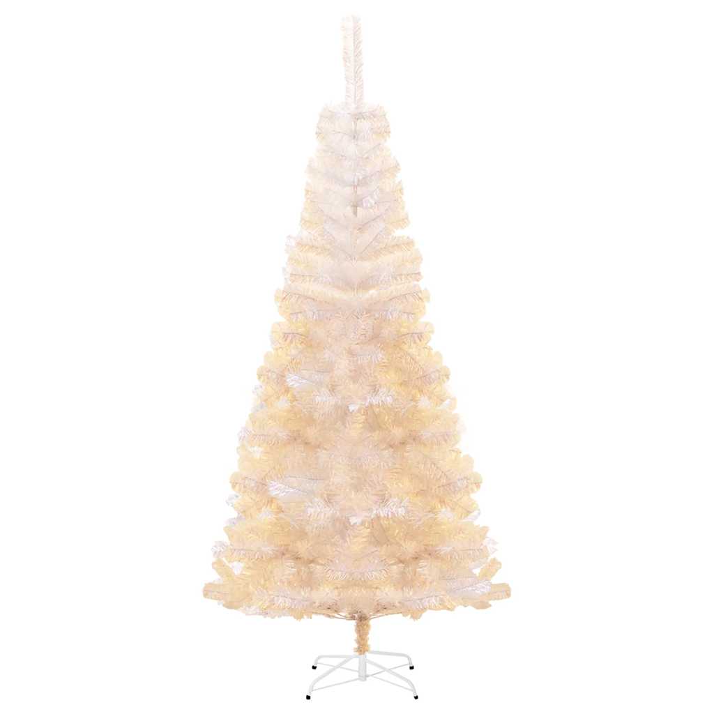 Vidaxl kunstkerstboom avec des extrémités irisées 180 cm PVC blanc