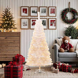 Vidaxl kunstkerstboom avec des extrémités irisées 180 cm PVC blanc