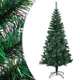 Vidaxl kunstkerstboom z opalizującymi końcami 210 cm PVC Green