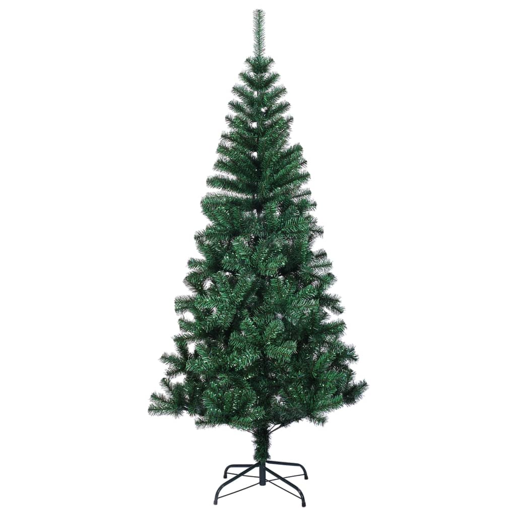 Vidaxl Kunstkerstboom con estremità iridescenti 240 cm PVC verde