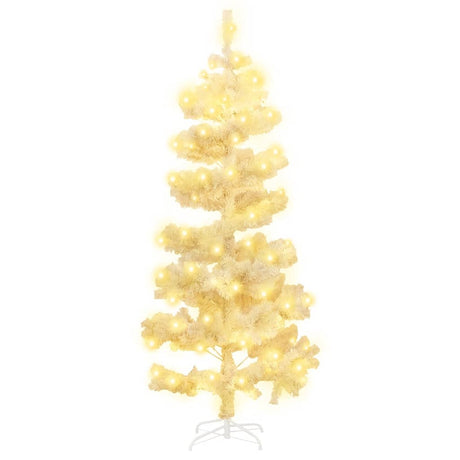 Vidaxl kunstkerstboom avec éclairage et PVC de 150 cm standard blanc