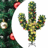 Vidaxl Cactus de Noël avec standard et LED 150 cm en PVC vert