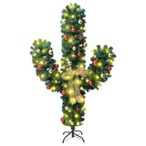 Vidaxl Cactus de Noël avec standard et LED 150 cm en PVC vert