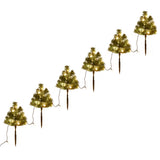 Vidaxl TUINPADKERSTS TRES 6 ST avec des LED blancs chauds 45 cm PVC