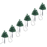 Vidaxl TUINPADKERSTS TRES 6 ST avec des LED blancs chauds 45 cm PVC