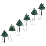 Vidaxl Tuinpadkerst Trees 6 St con LED bianchi caldi 45 cm PVC