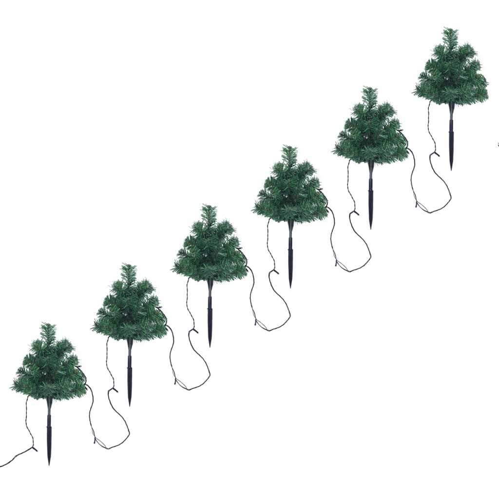 Vidaxl Tuinpadkerst Trees 6 ST con LED multicolore 45 cm PVC