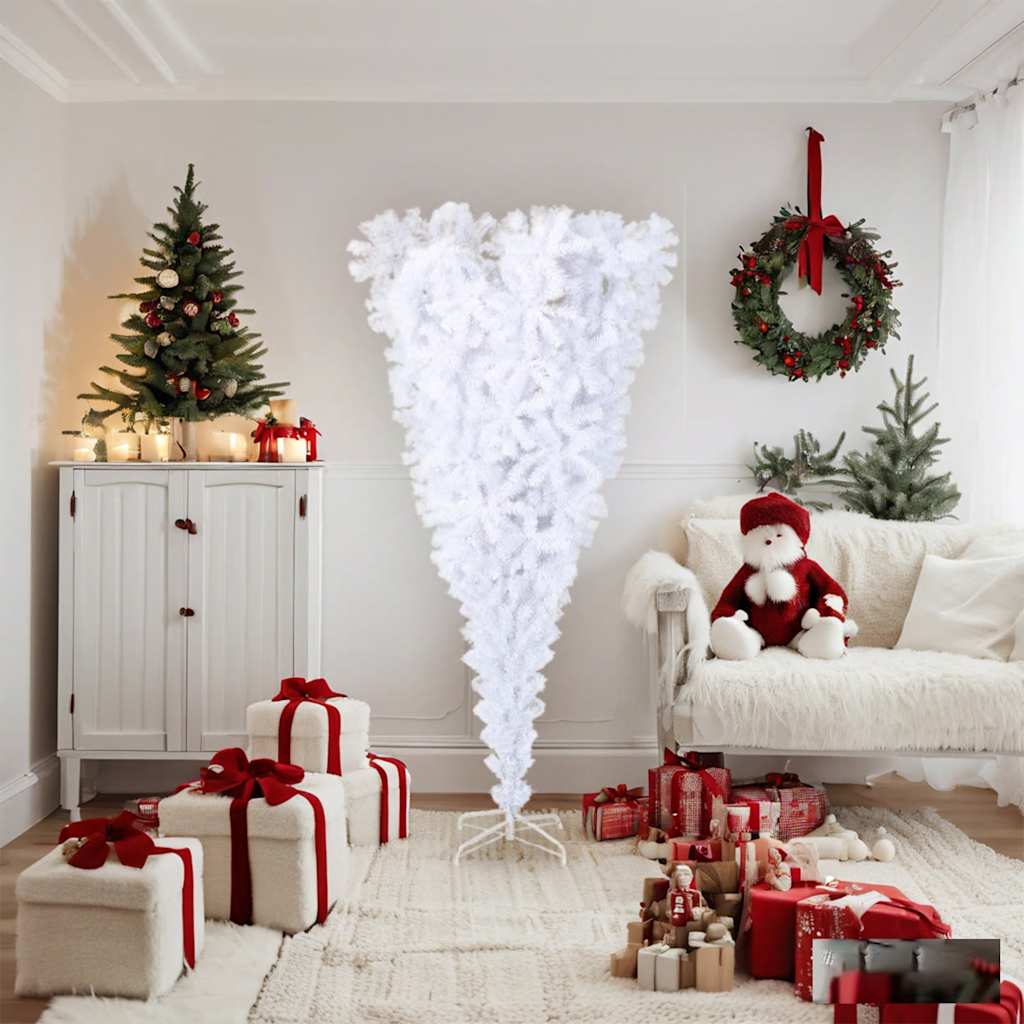 Vidaxl Kunstkerstboom con bianco inverso standard da 180 cm