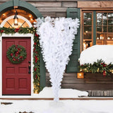 Vidaxl kunstkerstboom avec un retour inverse standard 210 cm blanc