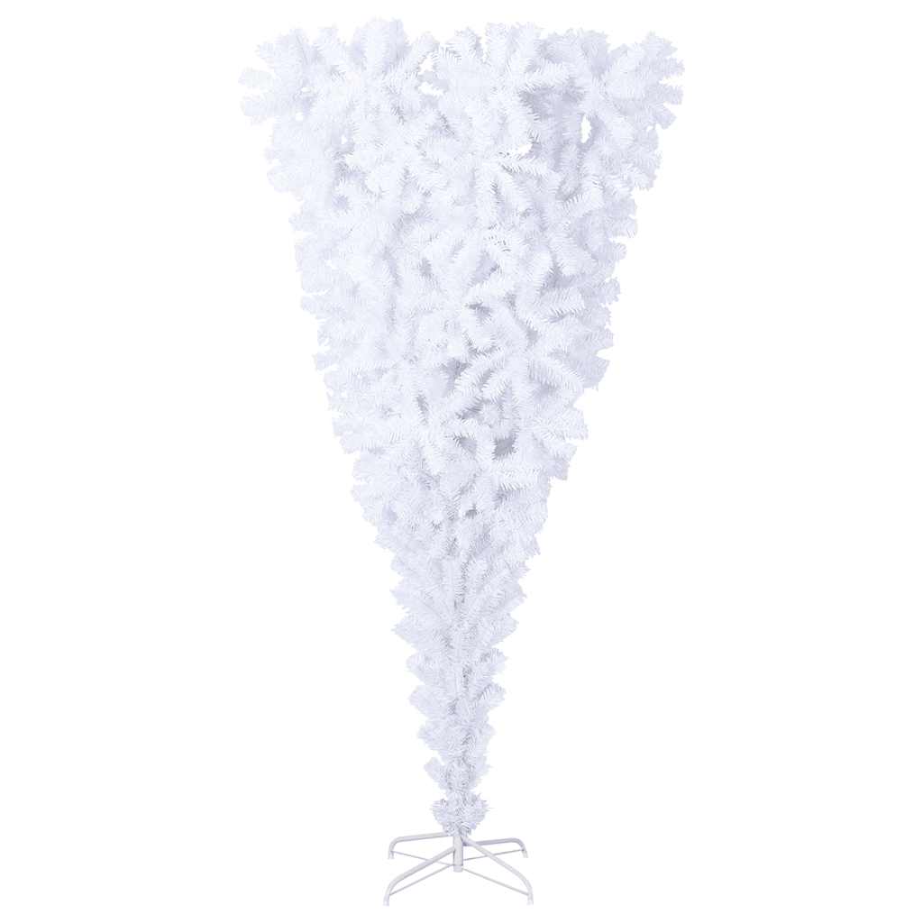 Vidaxl kunstkerstboom avec un retour inverse standard 210 cm blanc