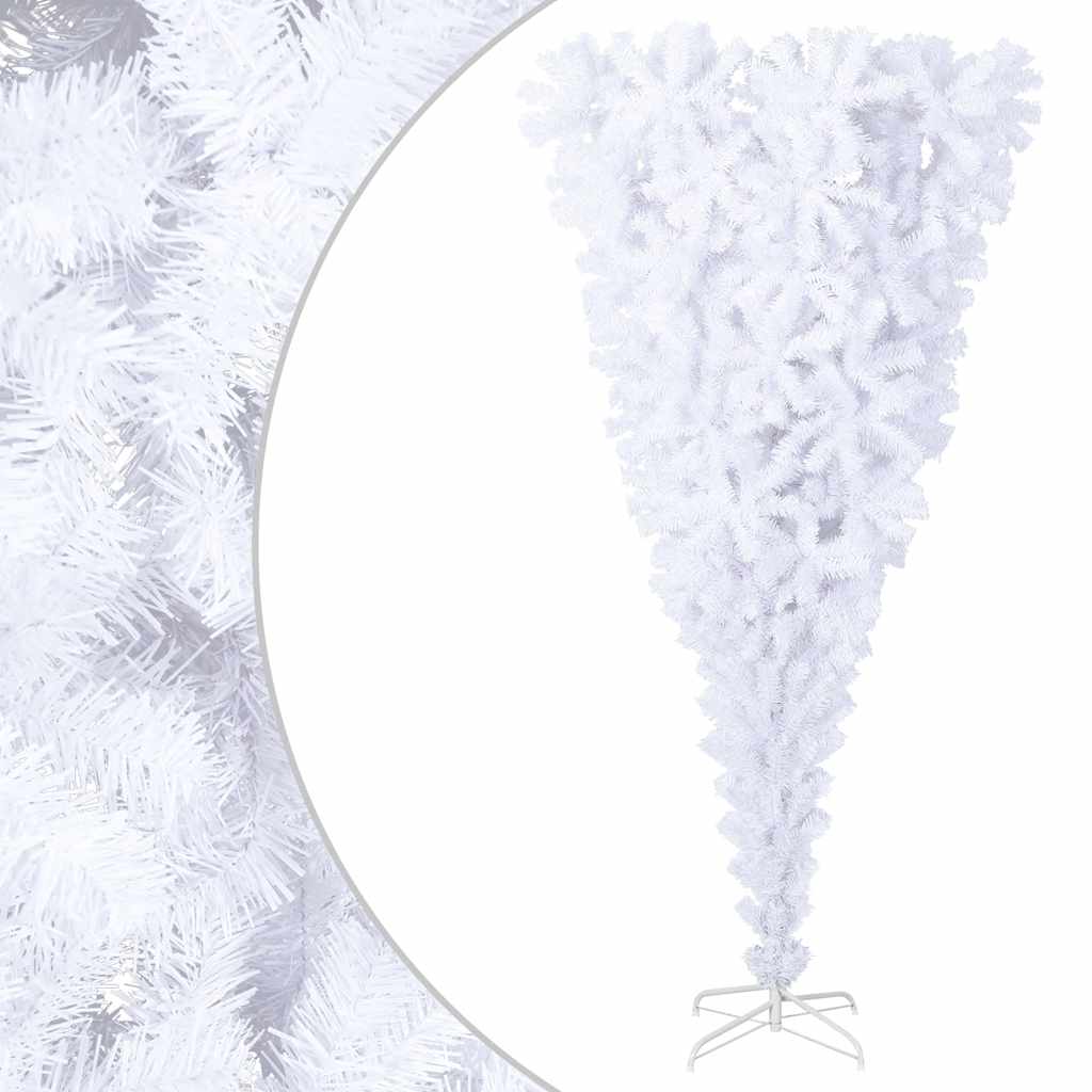 Vidaxl kunstkerstboom avec un blanc standard à 240 cm blanc