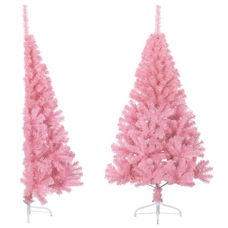 Vidaxl Kunstkerstboom avec un demi-passé standard en PVC rose