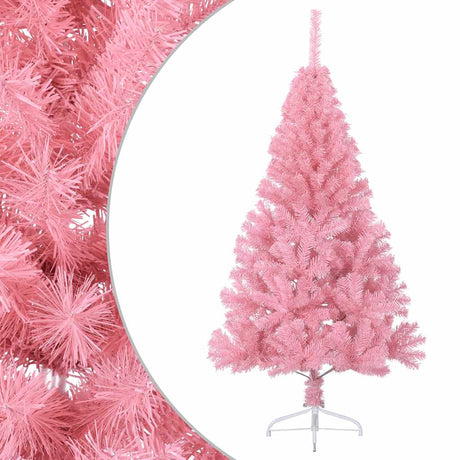 Vidaxl Kunstkerstboom avec un demi-150 cm PVC rose standard