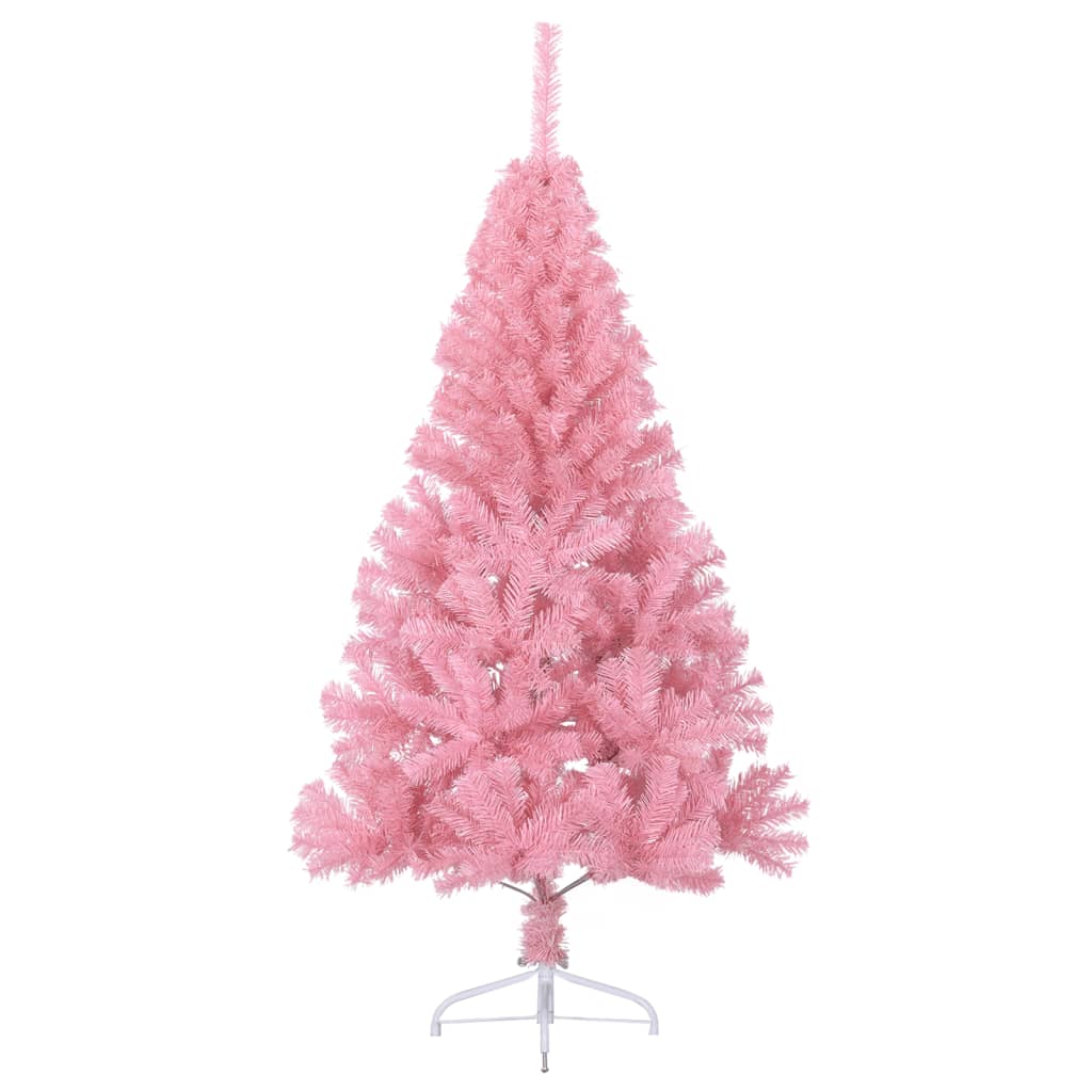 Vidaxl Kunstkerstboom con mitad de 150 cm PVC rosa estándar de 150 cm