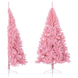 Vidaxl Kunstkerstboom con mitad de 180 cm PVC rosa estándar de 180 cm