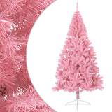 Vidaxl Kunstkerstboom avec un demi-210 cm PVC rose standard