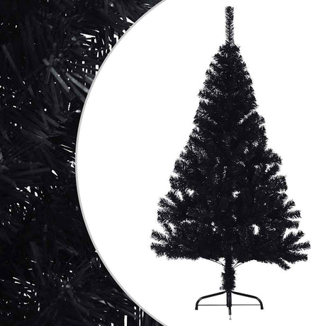 Vidaxl kunstkerstboom avec noire en PVC standard 120 cm