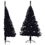 Vidaxl kunstkerstboom avec un demi-150 cm en PVC noir