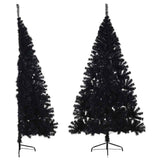Vidaxl kunstkerstboom avec un demi-180 cm en PVC noir