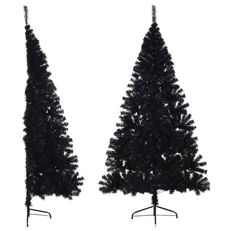Vidaxl kunstkerstboom avec un demi-180 cm en PVC noir