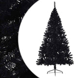 Vidaxl kunstkerstboom avec un demi-180 cm en PVC noir