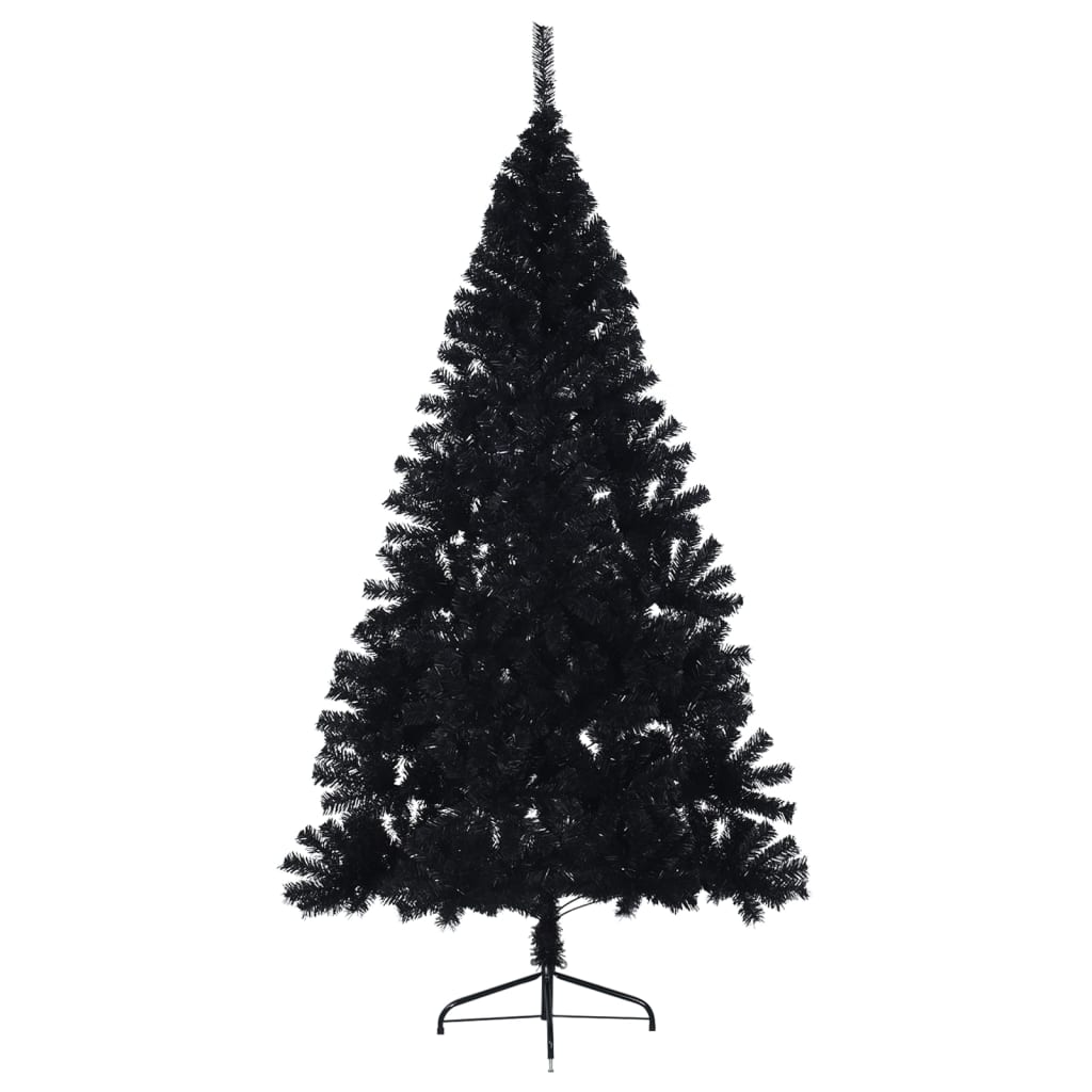 Vidaxl Kunstkerstboom con Half 210 CM PVC Black estándar