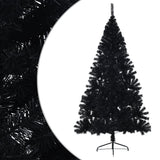 Vidaxl kunstkerstboom avec un demi-240 cm en PVC noir standard