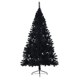 Vidaxl kunstkerstboom avec un demi-240 cm en PVC noir standard