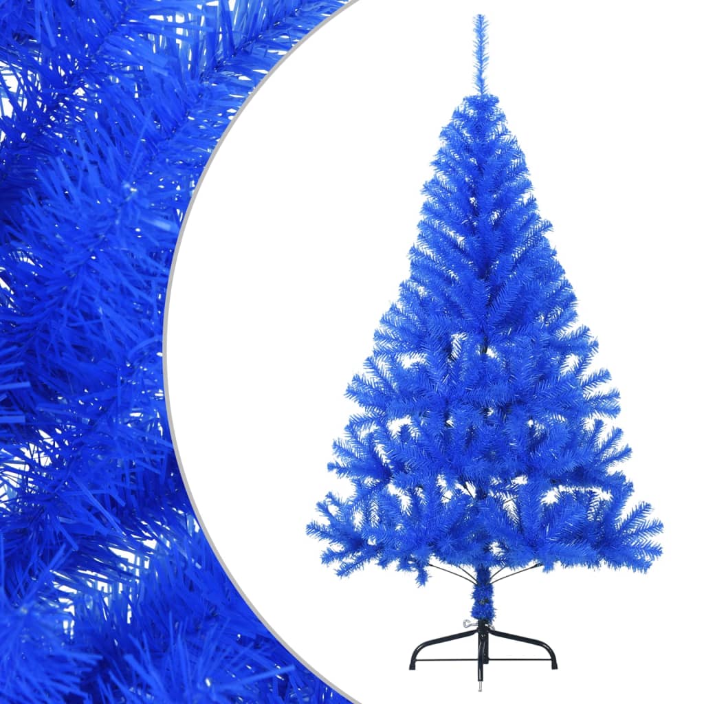 Vidaxl kunstkerstboom avec un demi-passé standard 120 cm bleu