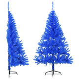 Vidaxl kunstkerstboom avec un demi-150 cm en PVC bleu standard