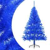 Vidaxl kunstkerstboom avec un demi-150 cm en PVC bleu standard
