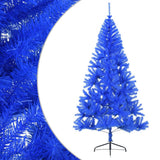 Vidaxl kunstkerstboom avec un demi-180 cm en PVC bleu standard