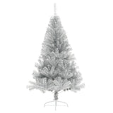 Vidaxl kunstkerstboom moitié avec un capuchon standard de 180 cm en argent coloré