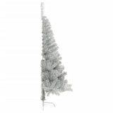 Vidaxl kunstkerstboom moitié avec un capuchon standard de 180 cm en argent coloré