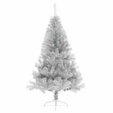 Vidaxl kunstkerstboom moitié avec un capuchon standard de 180 cm en argent coloré