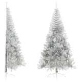 Vidaxl Kunstkerstboom połowa ze standardowym srebrnym kolorem 240 cm