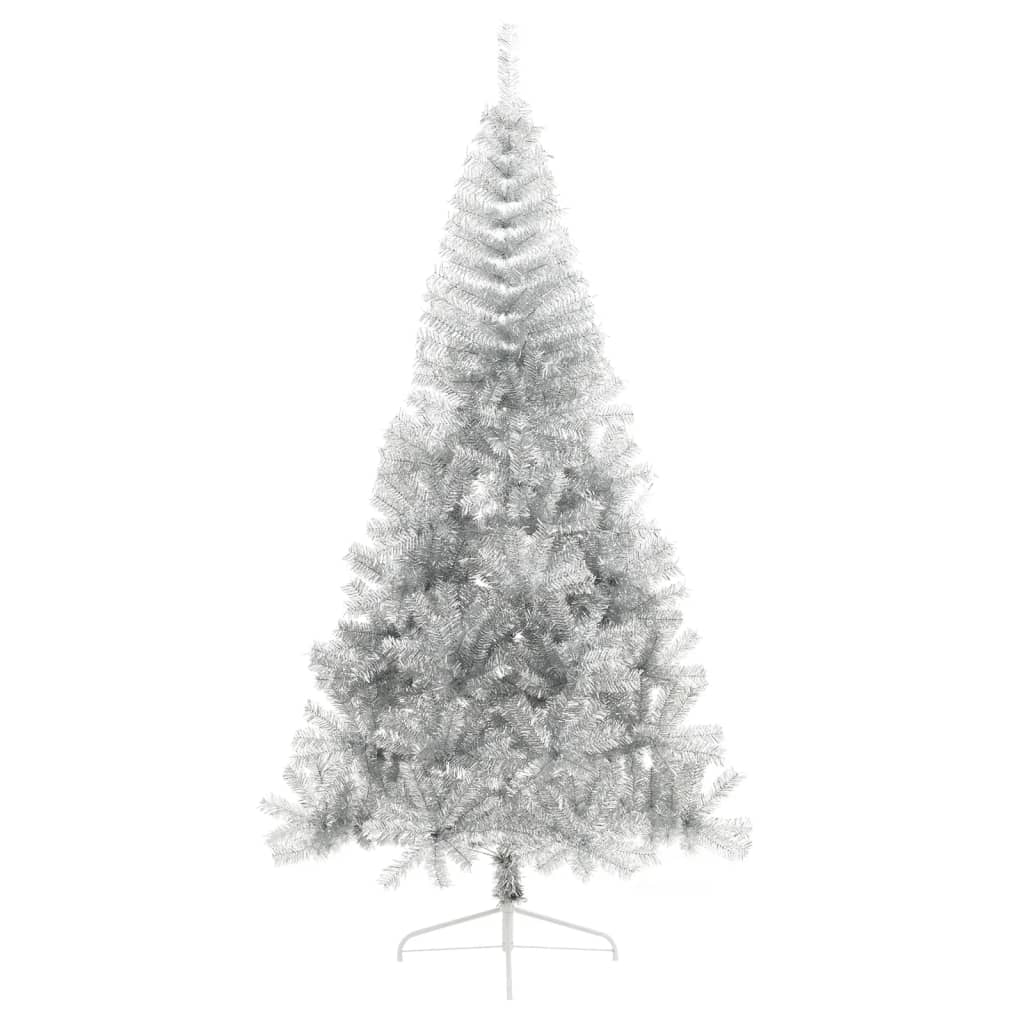 Vidaxl Kunstkerstboom połowa ze standardowym srebrnym kolorem 240 cm