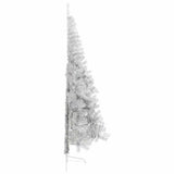 Vidaxl kunstkerstboom moitié avec un capuchon standard de 240 cm en argent coloré