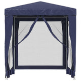 Tente de fête Vidaxl avec 4 murs latéraux en maille 2x2 m bleu HDPE