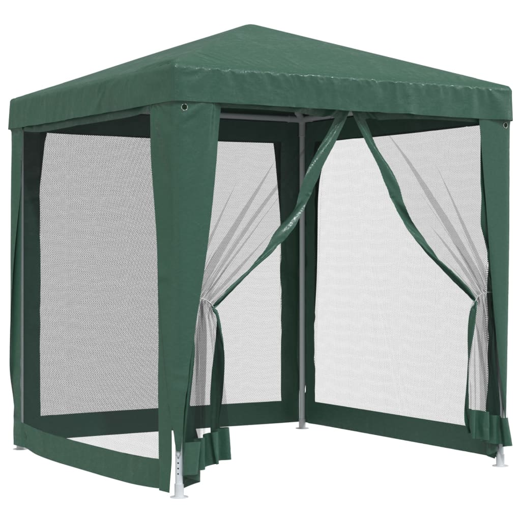 Tente de fête Vidaxl avec 4 murs latéraux en maille 2x2 m vert HDPE