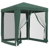 Tente de fête Vidaxl avec 4 murs latéraux en maille 2x2 m vert HDPE