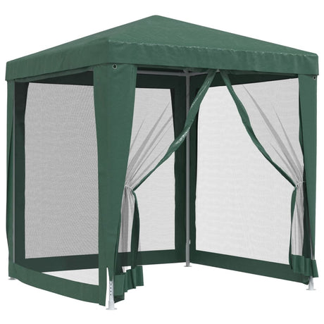 Tente de fête Vidaxl avec 4 murs latéraux en maille 2x2 m vert HDPE