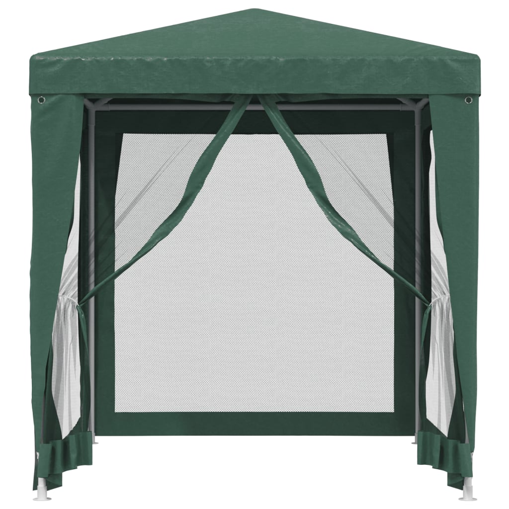 Tente de fête Vidaxl avec 4 murs latéraux en maille 2x2 m vert HDPE